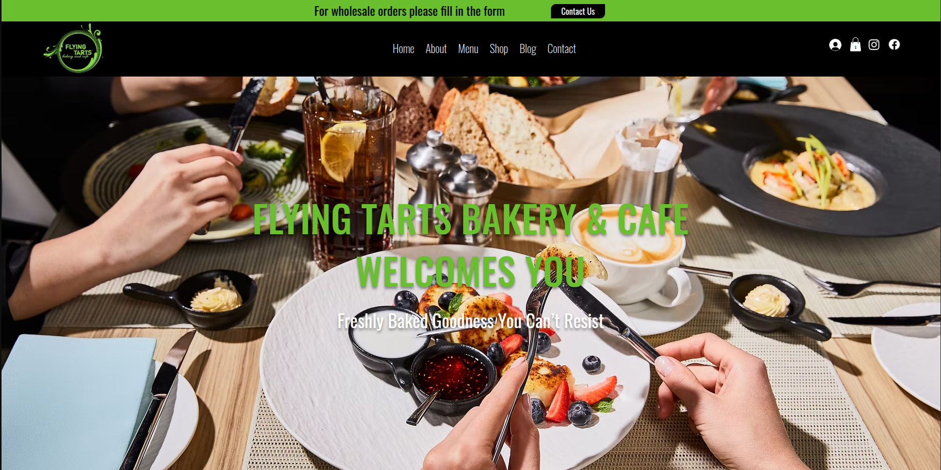 Bakery & Café Website Development – Flying Tarts — website development project by Techable Australia, Sydney